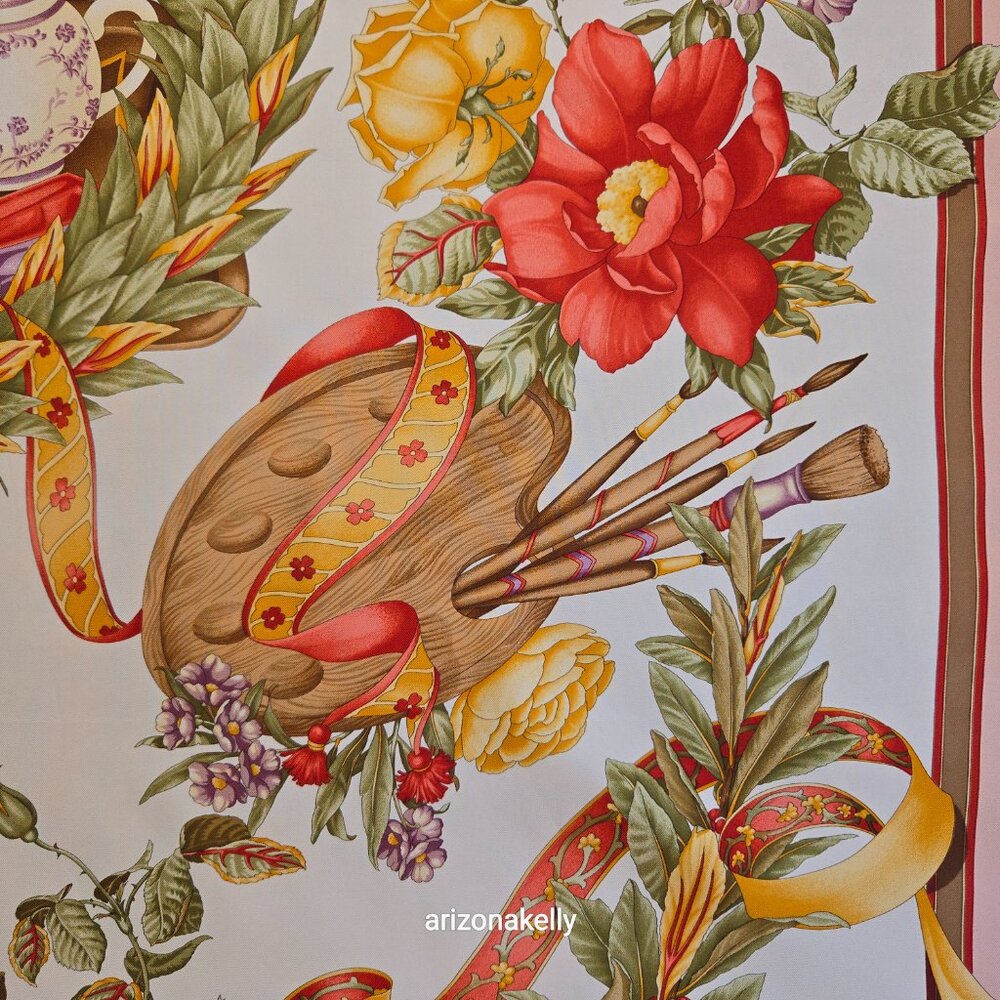 *RARE* Salvatore Ferragamo Omaggio a DePisis Silk Scarf Hand Rolled - Picture 12 of 16